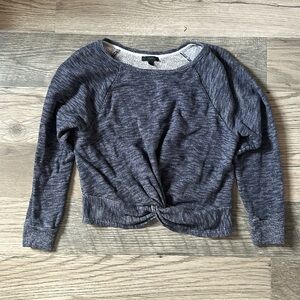 J.Crew Twist-front sweatshirt navy/gray‎ women’s small medium
